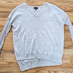 Topshop Size 8 Angora Blend Sweater Gray Lightweight Asymmetrical Oversized